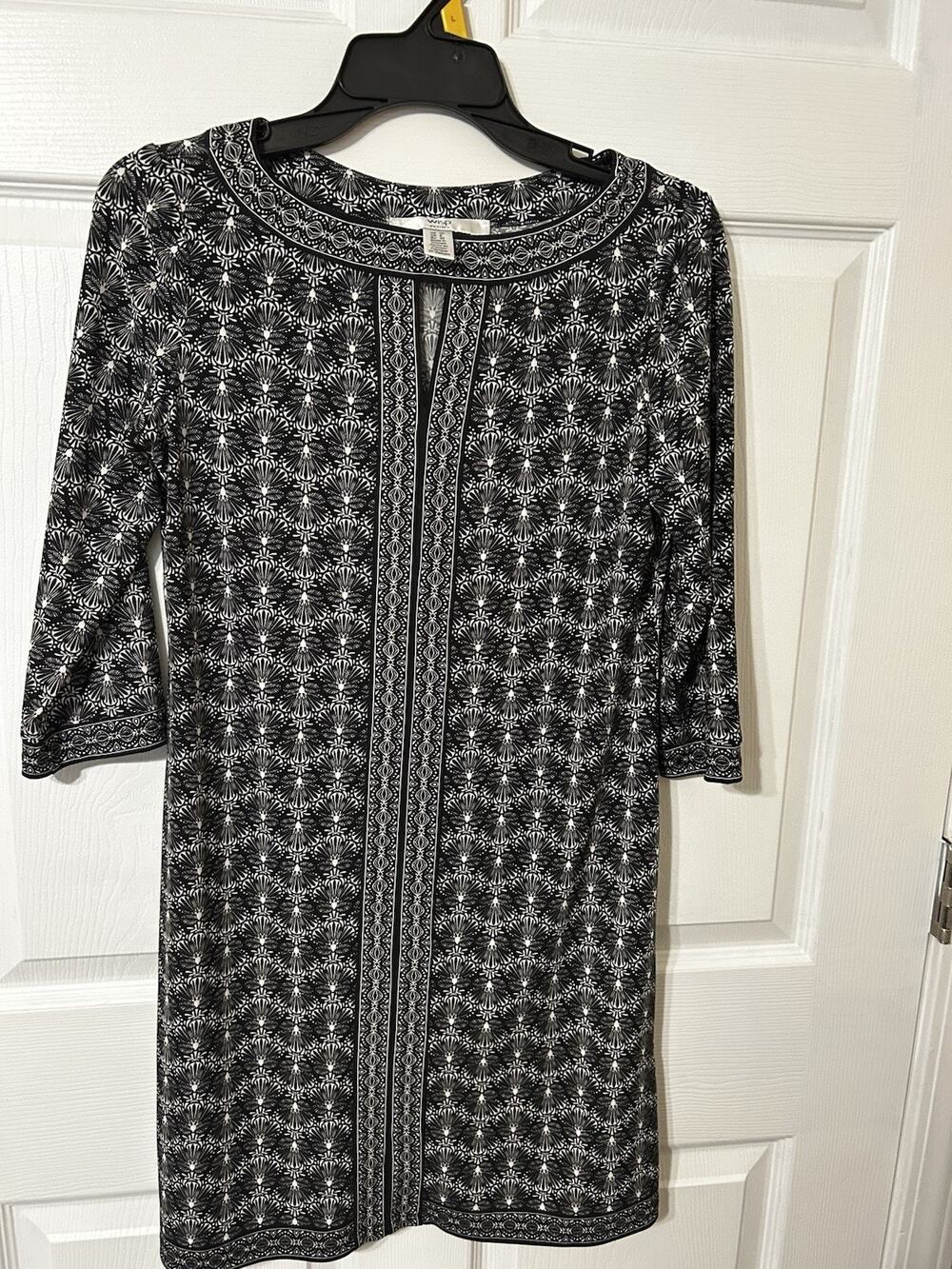 Wisp Petites Womens Colorful Sheath Dress 3/4 Sleeve Size 4P